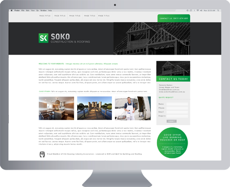 Gold Coast LOGO DESIGN - Soko Construction & Roofing - Gold Coast Website Design 